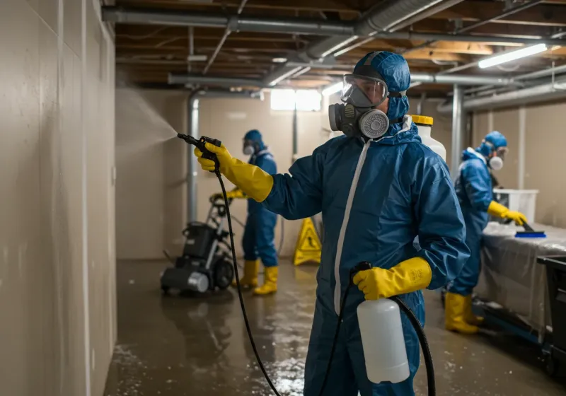 Basement Sanitization and Antimicrobial Treatment process in South Monroe, MI