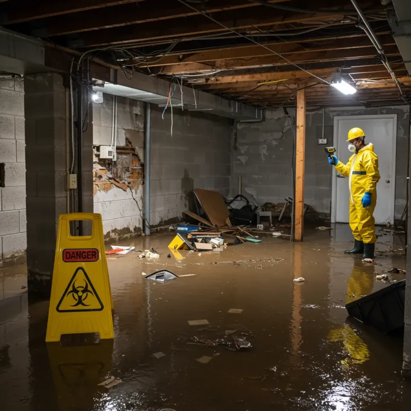 Flooded Basement Electrical Hazard in South Monroe, MI Property